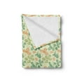 thumbnail image 2 of Botanic Soft Flannel Fleece Throw Blanket, Design Various Leaves Nature Art, Cozy Plush for Indoor and Outdoor Use, 50" x 70", Pale Green Multicolor, by Ambesonne, 2 of 5