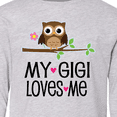 thumbnail image 4 of Inktastic My Gigi Loves Me Girl Owl Long Sleeve Youth T-Shirt, 4 of 5