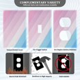 thumbnail image 3 of Yayeee Duplex Wall Plate 1-Gang 4.5"x2.7" Home Receptacle Light Switch Decorative Outlet Cover, Pink Gradient, 3 of 7