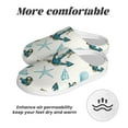 thumbnail image 6 of Lsque Anchors And Shells Pattern Womens Comfort Cotton on Scuff With Memory Foam and Anti-skid Sole Slipper-37/38, 6 of 7