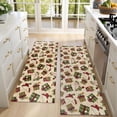 thumbnail image 4 of Kitchen Rugs Sets Of 2,Beige Christmas Gift Pattern Anti Fatigue Kitchen Mat Rugs Non Slip Washable,Decorative Kitchen Floor Mats for Kitchen,Sink,Laundry,17"X47", 4 of 5