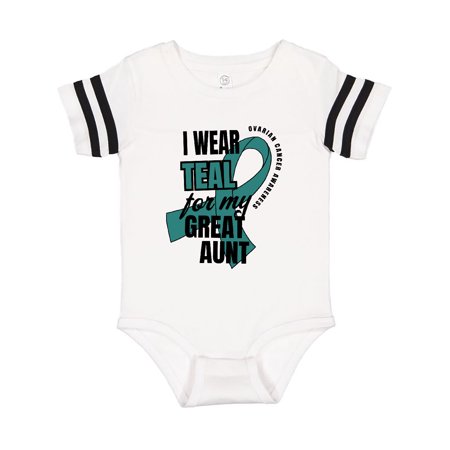

Inktastic I Wear Teal For My Great Aunt Ovarian Cancer Awareness Gift Baby Boy or Baby Girl Bodysuit
