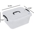thumbnail image 3 of EudokkyNA 2 Pack Plastic Lidded Storage Bin, 8 Liter Storage Boxes with Lids, 3 of 7