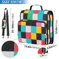 thumbnail image 2 of FORMRS Zipper Binder with Shoulder Strap 2-inch Ring 500 Sheet Capacity File Bag, Blue Checkered Pattern, 2 of 5