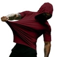 thumbnail image 6 of WAENQINLA Big and Tall Hooded Sun Shirts for Men Quick Dry Short Sleeve UV Protection Top for Fishing & Outdoor Activities S-3XL, 6 of 8