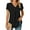 Black, variant on Aayomet Tops For Women Casual Women's Short Sleeve Cut Out Cold Shoulder Tops Deep V Neck T Shirts,Black XL