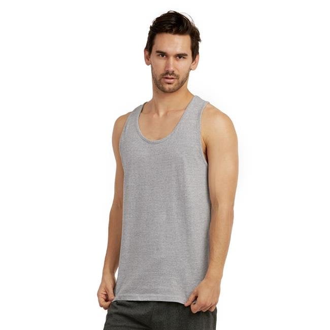MKA Mens Cotton Tank Top, Heather Gray, Extra Large Pack of 2
