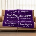 thumbnail image 2 of LHSHID Bible Blanket Christian Sympathy Blanket Inspirational Gifts Religious Gifts for Women Jesus Christ God Say You are Blessed Soft Throw Blanket for Praying Faith Woman 30"x40", 2 of 7