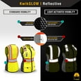 thumbnail image 3 of KwikSafety (Charlotte, NC) QUEEN BEE Premium Safety Vest for Women (HONEYCOMB Design) 9 Pockets Class 2 Custom High Visibility ANSI OSHA Reflective Construction Work with Zipper | Yellow Small, 3 of 6