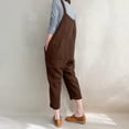 thumbnail image 4 of Birdeem Salopette Sans Manches pour Femmes Ample en Coton et Lin Longue Combinaison de Soirée, 4 of 12