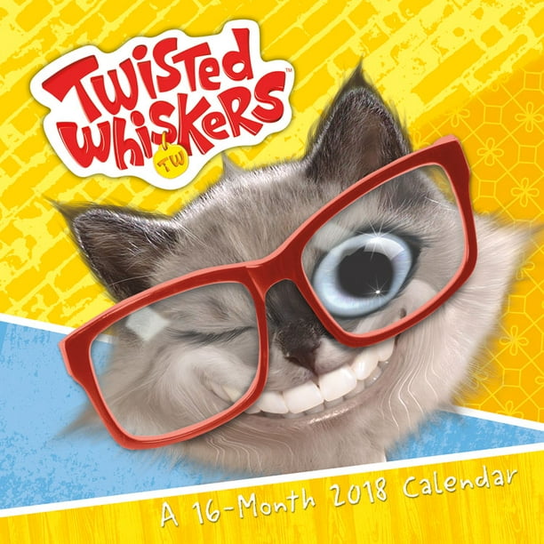 Twisted Whiskers 2018 Wall Calendar