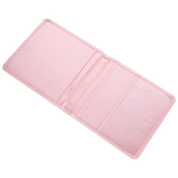 LEORX Insurance Card Holder for Car Pink PU Document Storage for Traveling 1Pcs
