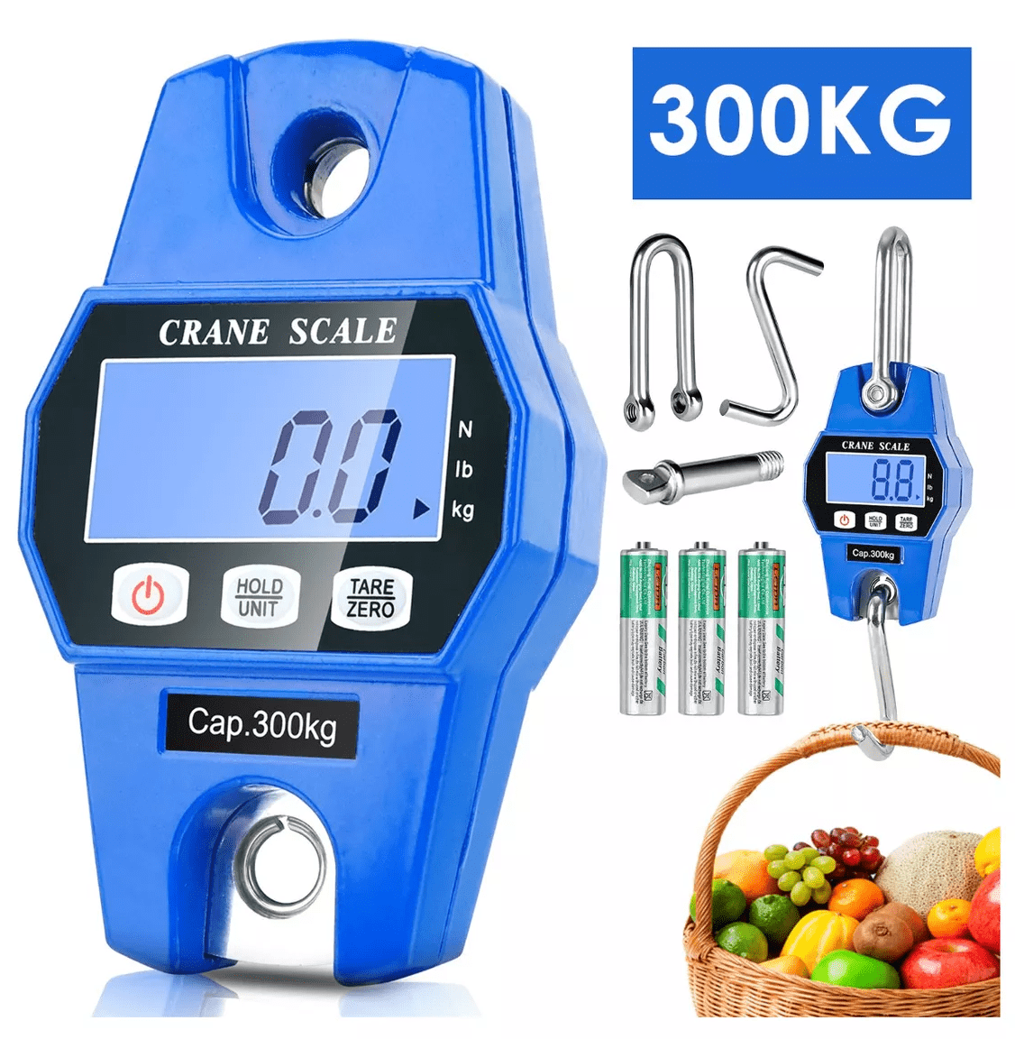 Báscula Industrial Digital Colgante Portátil Con Colgar 300 kg ...