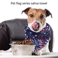 thumbnail image 2 of Patriotic Pet Bandana Star Print Trianglular Bandana for Pets, Fourth Of July Festive Wear Bibs, 2 of 9
