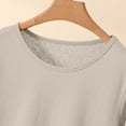 thumbnail image 4 of KyCheLot Womens Plus Size T-Shirts Solid Color Round Neck 1/2 Length Sleeve Tops Summer Beach Vacation T-Shirts, 4 of 7