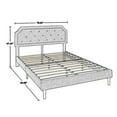 thumbnail image 5 of King Platform Bed with Arched Headboard and Fabric Upholstery, Gray, 5 of 5