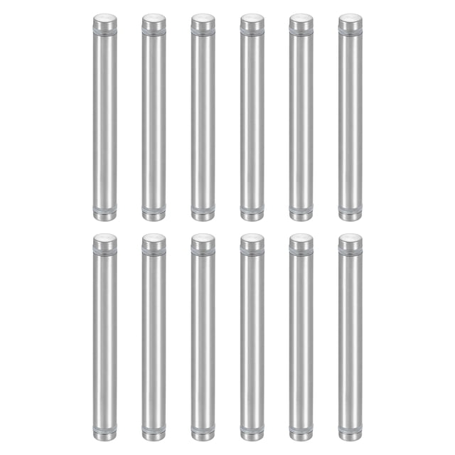 Unique Bargains 12 Pack Sign Standoff Screws, 1/2"x4" Stainless Steel Advertising Screws, Silver