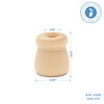 thumbnail image 2 of Bean Pot Candle Cups, 5/8 Inch, 1/4 Inch Hole, Pack of 50 Unfinished Wood Candle Holders, Wood Turnings for Crafts, by Woodpeckers, 2 of 7