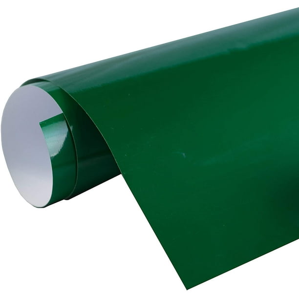 24" x 50 ft Roll of glossy Green Repositionable AdhesiveBacked Vinyl
