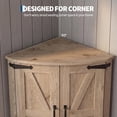 thumbnail image 6 of Ataucjin 65" Tall Corner Cabinet with Doors, Farmhouse Corner Cupboard Pantry Storage Cabinet with Adjustable Shelves for Bathroom Kitchen Living Room, 6 of 7