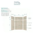 thumbnail image 5 of Transolid Expressions 60" X 60" X 96" 6-Piece Tub/Shower Wall Kit with Extension Kit, Bleached Oak, 5 of 6