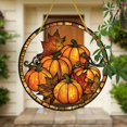 thumbnail image 1 of Xihbxyly Adorno de Calabaza Dorada, Elegante Decoración de Pared Acrílica, Versátil Decoración de Ventanas, Acento Otoñal, Celebraciones de Halloween y Acción de Gracias, Fácil de Colgar, Juego de 1, 1 of 3