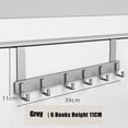 thumbnail image 1 of Ganchos sobre la puerta, 6 ganchos para ropa, abrigo, sombrero, colgador de toallas, organizador de baño para el hogar, soporte para accesorios de cocina, 1 of 5