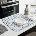 thumbnail image 3 of Pioneer Flower Floral Print Pattern Kitchen Dish Drying Mat 1 Pack, Ultra Absorbent Microfiber Drainer Mat, 16"x18", 3 of 6