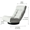 thumbnail image 6 of Eyisean Modern 360°Swivel Floor Chair with Adjustable Back & Head, Comfy Folding Indoor Chaise Lounge Chair with Built-in Spring Seat, Ergonomic Lazy Sofa for Bedroom, Living Room, 6 of 17