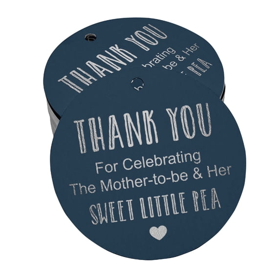 Inkdotpot Real Silver Foil Thank You For Celebrating The Mother To Be Baby Shower Tags Favor Hang Paper Tags 100 Pieces