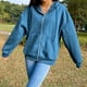 thumbnail image 3 of Chaqueta con capucha para mujer Moda Ligera Streetwear Chica de gran tamaño Azul s Zulema Chaqueta con capucha para mujer, 3 of 8