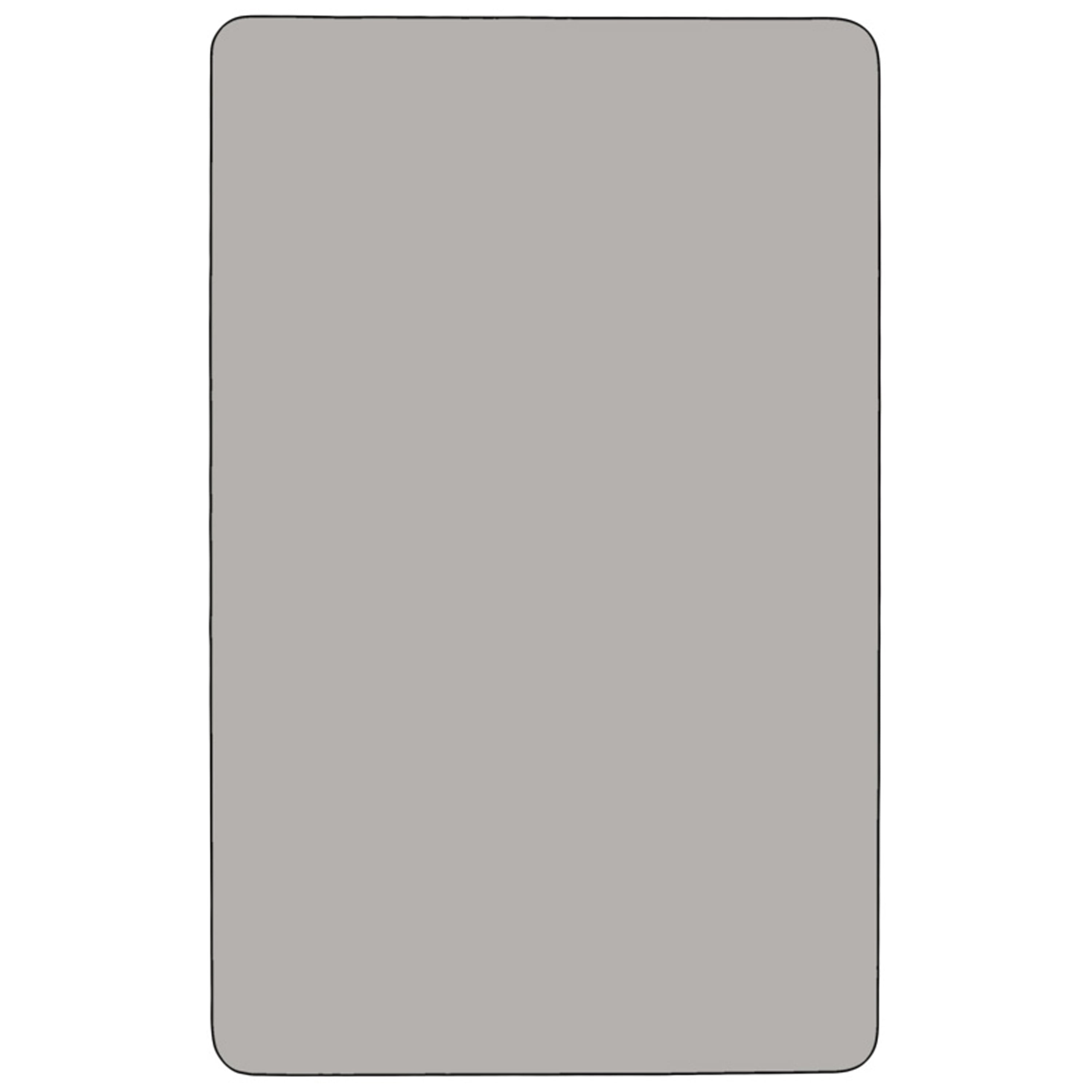 Flash Furniture 24W x 60L Rectangular Grey HP Laminate Activity Table Standard Height Adjustable Legs