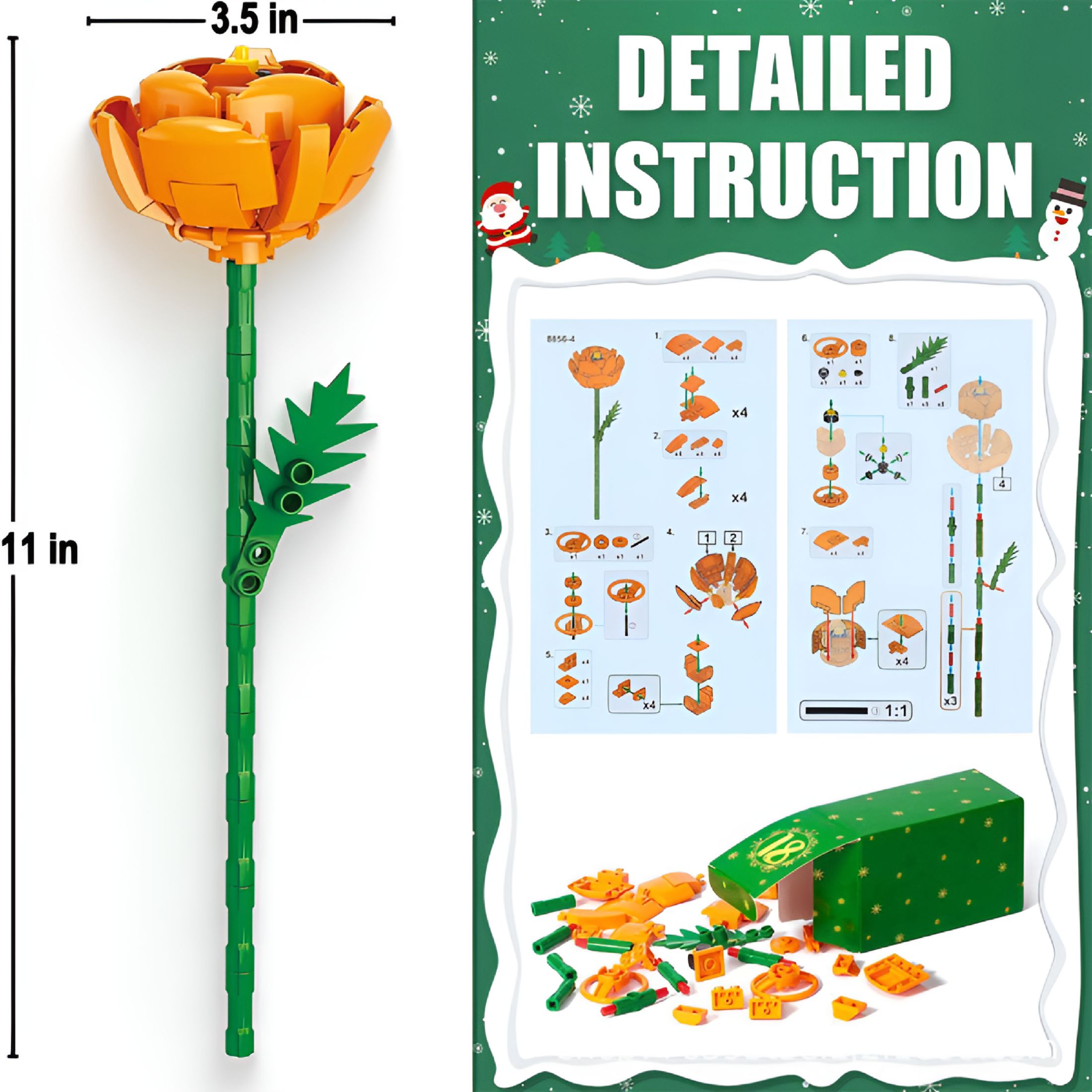 BESTSKY 2026 New Flower Bouquet Advent Calendar for Adults Teens Kids 24 Days Flower Bouquet Christmas Countdown Advent Calendar Diy Flower Advent Calendar Home Decor