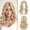 Blonde Highlight, variant on Short Wavy Blonde Wig - Length Wavy Blonde Wigs for Women - Short Loose Wave Highlight Layererd Wig with -Framing Curtain Bangs Soft Synthetic Looking Daily Party
