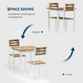 thumbnail image 3 of 3 Piece Dining Table Set, Dining Table and Chairs Set for 2, Kitchen Table Set for Small Spaces, Kitchen, Apartment, White Brown, 3 of 7