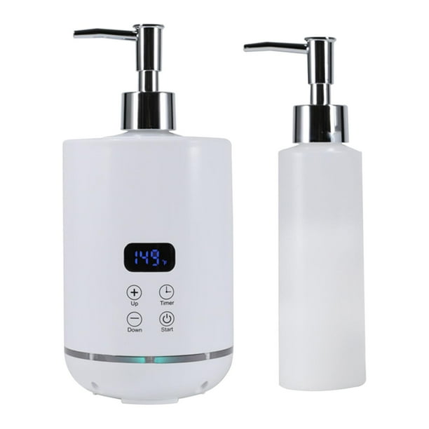 Calentador de aceite para masajes, accesorios profesionales con dispensador de aceite. Blanco
