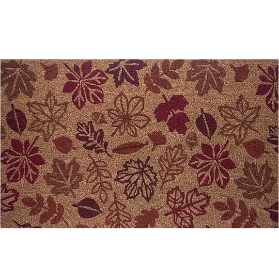 Briarwood Lane Leaf Pattern Coir Doormat 18 x 30