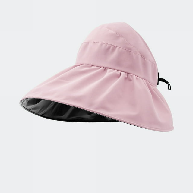 Sombrero de Cubo de Verano YUNYI BRAND Plegable con Revestimiento de Vinilo Color Rosa Talla única