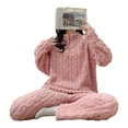 thumbnail image 1 of BEAIT Ensemble de Pyjama d'Hiver Moelleux pour Femmes en Peluche Manches Longues, 1 of 1