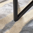 thumbnail image 5 of Modern Tempered Glass Coffee Table, Solid Wood Tripod Base Round Clear Tabletop, 250lb Capacity Anti-Scratch Design, Easy Clean, Living Room Terrace Study Table, Black, 5 of 9
