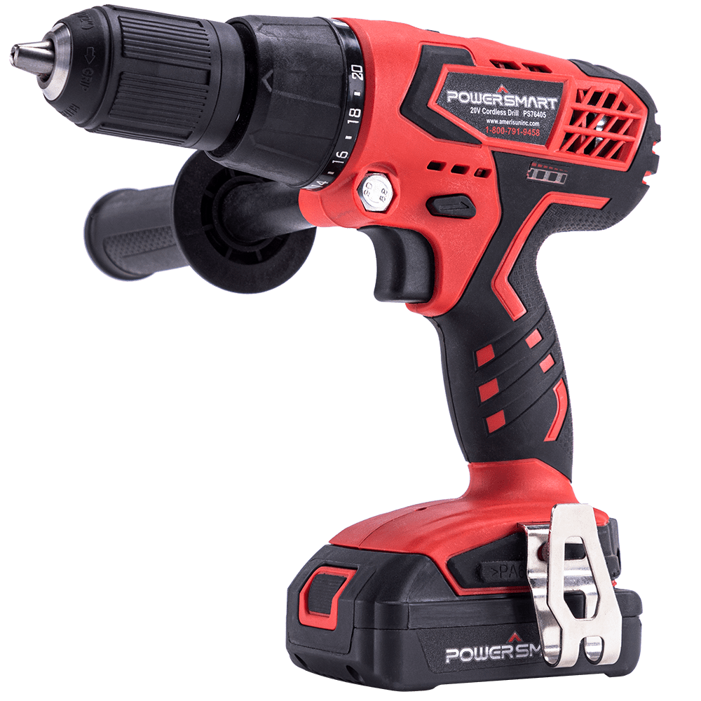 PowerSmart PS76405A 20V Cordless Drill with Battery and charger