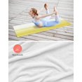 thumbnail image 4 of Yellow White Ombre Yoga Towel for Hot Yoga Non Slip, Farmhouse Funny Gradient Striped Yoga Mat Towel Absorbent Yoga Sweat Towels Microfiber Hot Yoga Blanket for Bikram Pilates 26"x74", 4 of 7