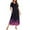 Black Sakura, variant on Long Nightgown Women's Loungewear Full Length Sleep Shirt Short Sleeve Sleepwear with Pockets
