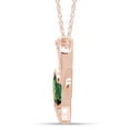 thumbnail image 3 of AFFY Pear Simlated Emerald & Cubic Zirconia Penguin Pendant Necklace 14K Rose Gold Over Sterling Silver, 3 of 7
