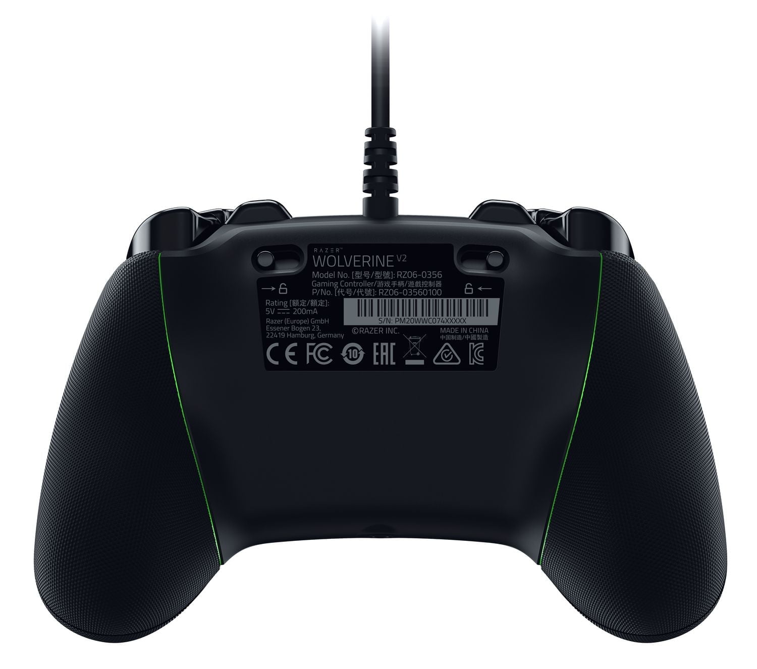 Wolverine V2 Xbox Rezer PCコントローラー RAZER™ Wolverine V2 Wired Gaming Controller - Black for Xbox