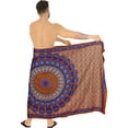 thumbnail image 5 of HAPPY BAY Men's Standard Casual Sarong Long Pareo Beach Wrap One Size Red-R654 Summer Vacation Party, 5 of 5