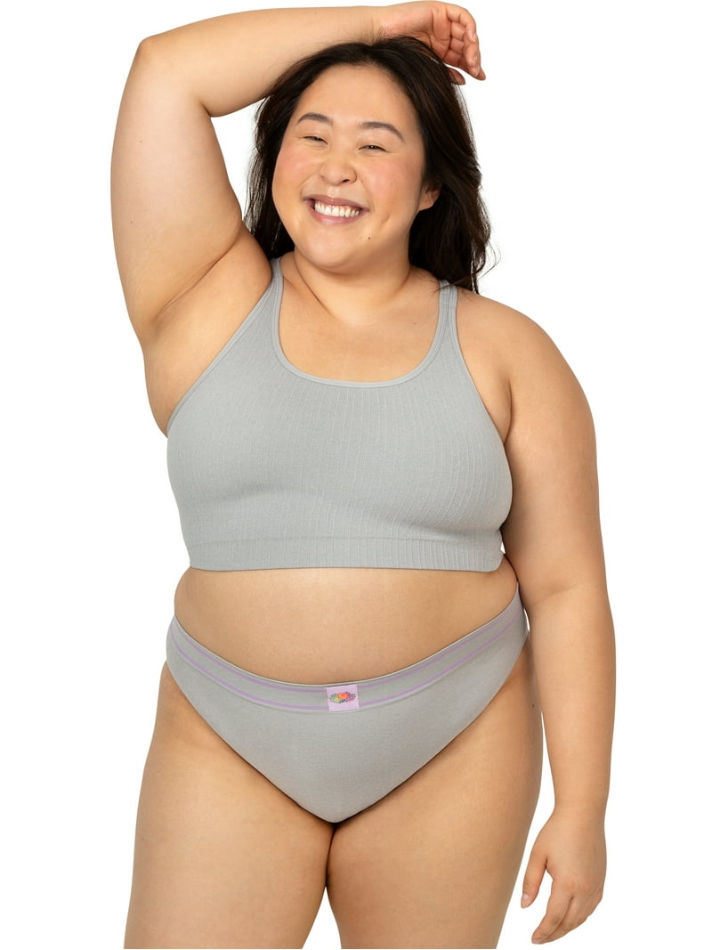Fresh Fruit of the Loom So Sporty Seamless Racerback Crop Top