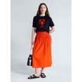 thumbnail image 2 of Free Assembly Women's and Women's Plus Smocked Drawstring Cotton Maxi Skirt, Sizes XS-4X, 2 of 5