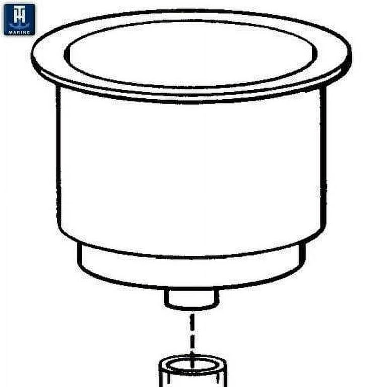 T-H Marine Supplies LCH-1WS-DP Large Cup Holder, Off-White & Sand