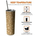 thumbnail image 6 of 20oz Golden Christmas Snowflake Pattern Skinny Tumblers Stainless Steel Tumbler with Lid and Straw,Vacuum Insulated Double Wall Travel Tumbler Cups with Cleaning Brush for Coffee,Tea, 6 of 6